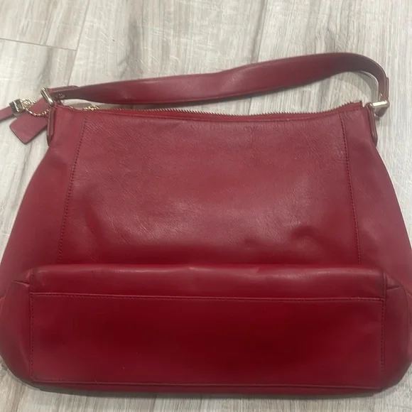 VTG Leather Coach Charlie Hobo Classic Dark Red Shoulder Bag - Picture 6 of 17
